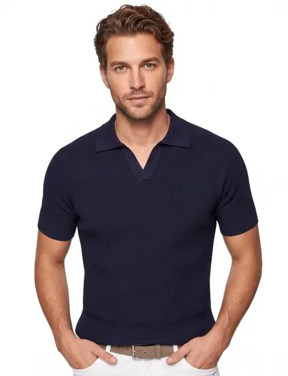 Profuomo Poloshirt profuomo normale fit donkerblauw