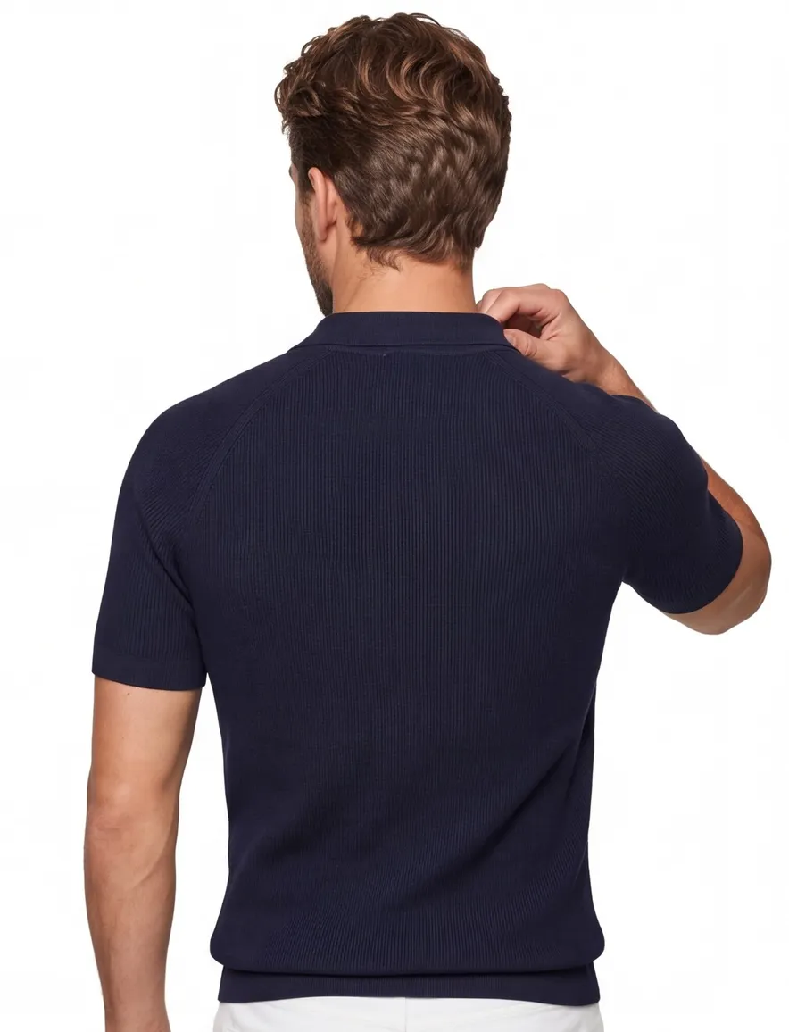 Profuomo polo knitted navy