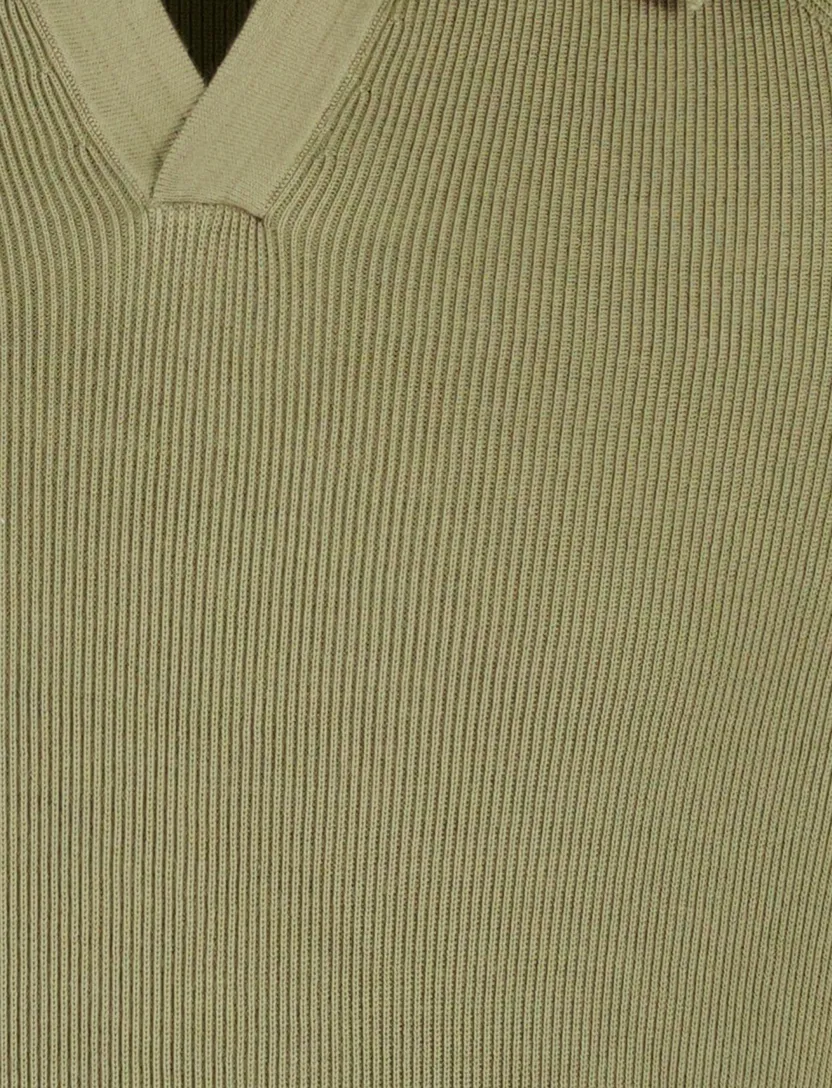Poloshirt groen profuomo knitted normale fit