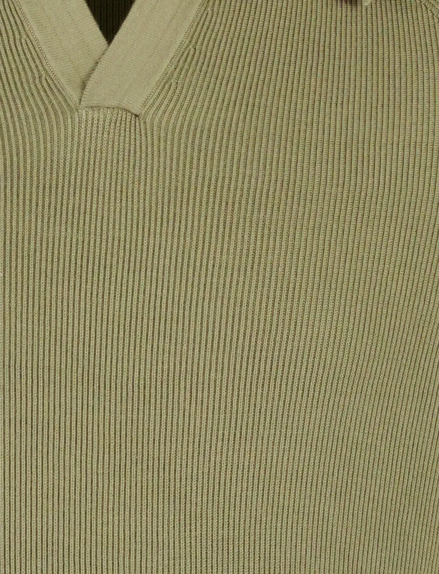 Profuomo poloshirt groen knitted normale fit