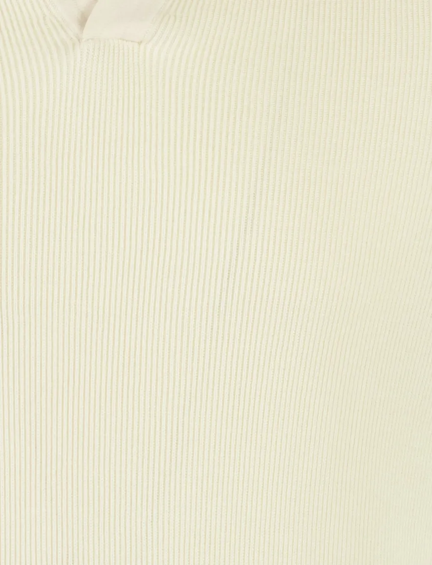 Profuomo poloshirt creme normale fit knitted