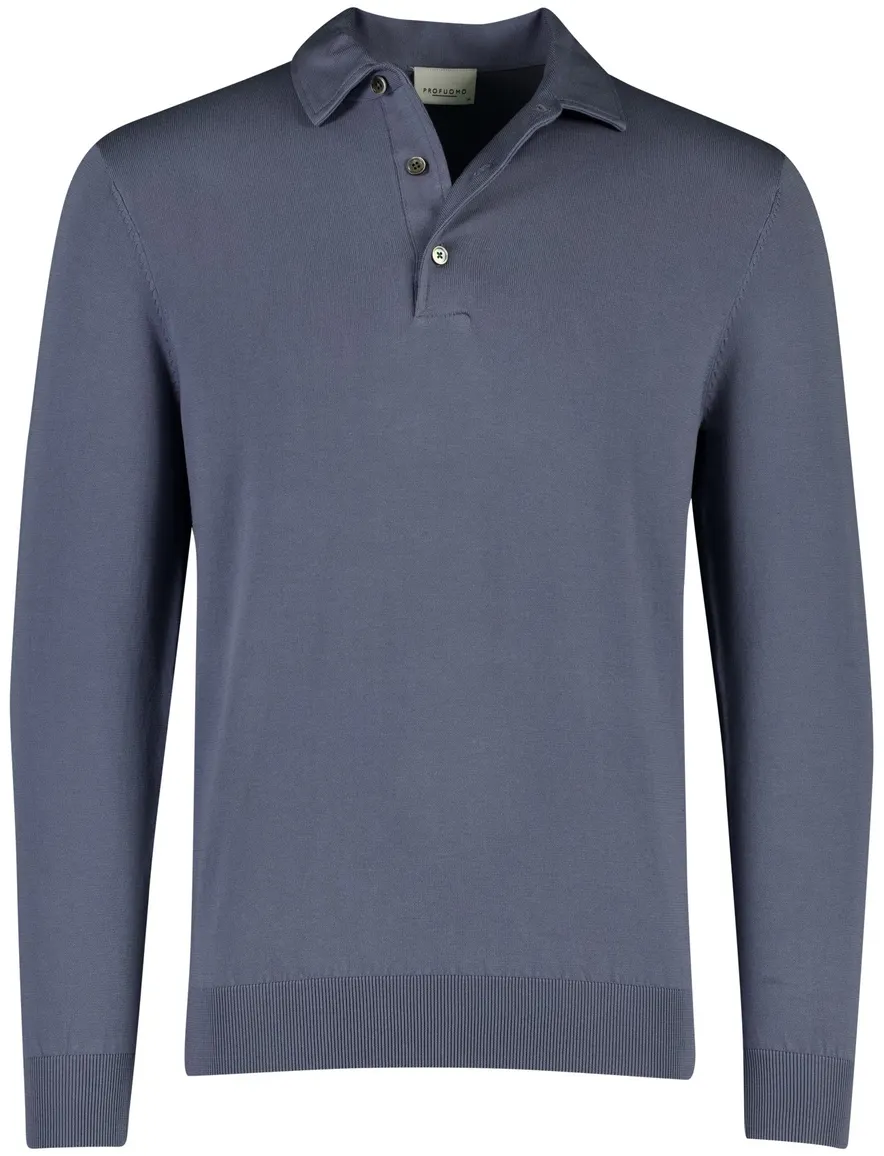 Blauwe polo 3 knopen Profuomo normale fit