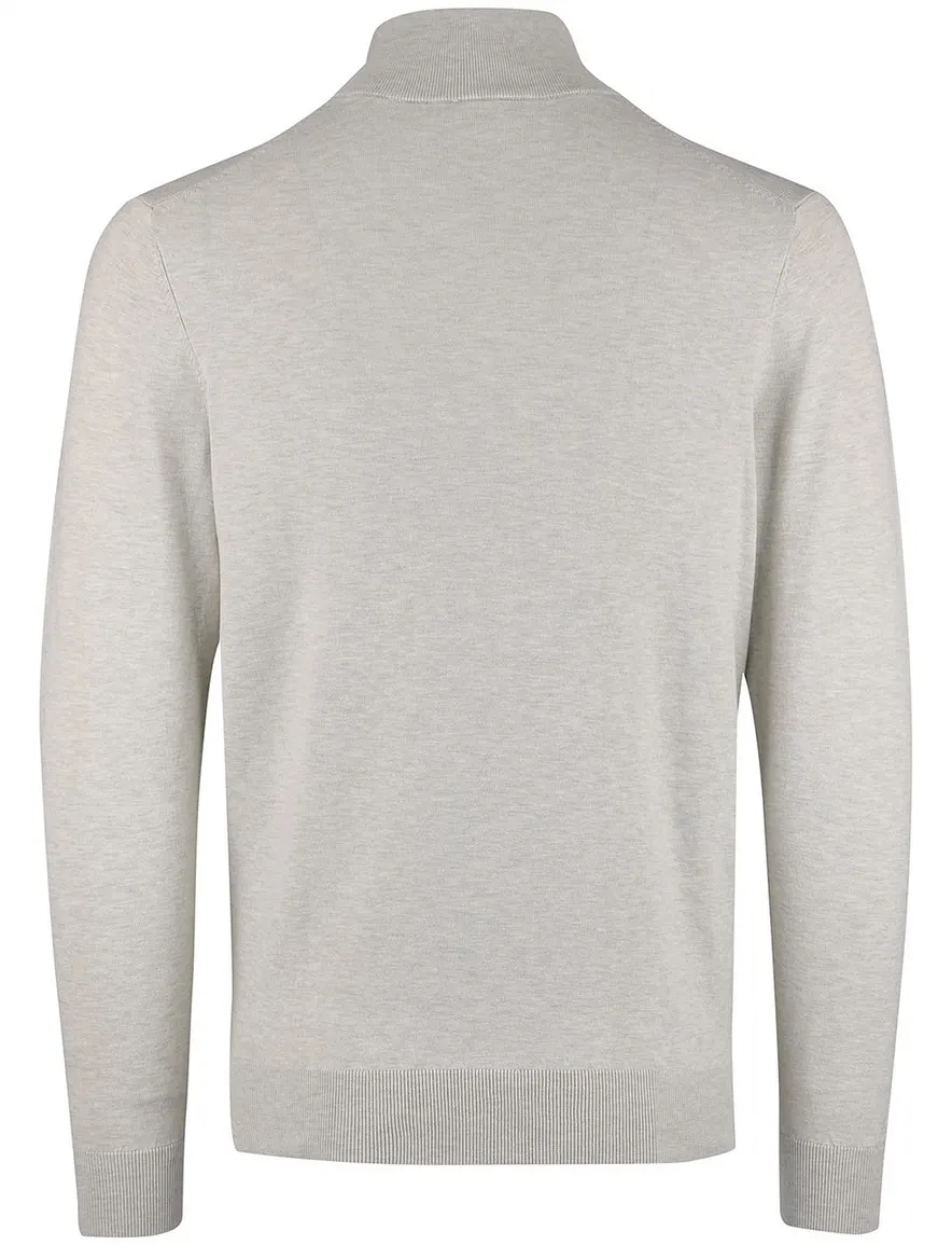 Profuomo half zip trui groen gemeleerd