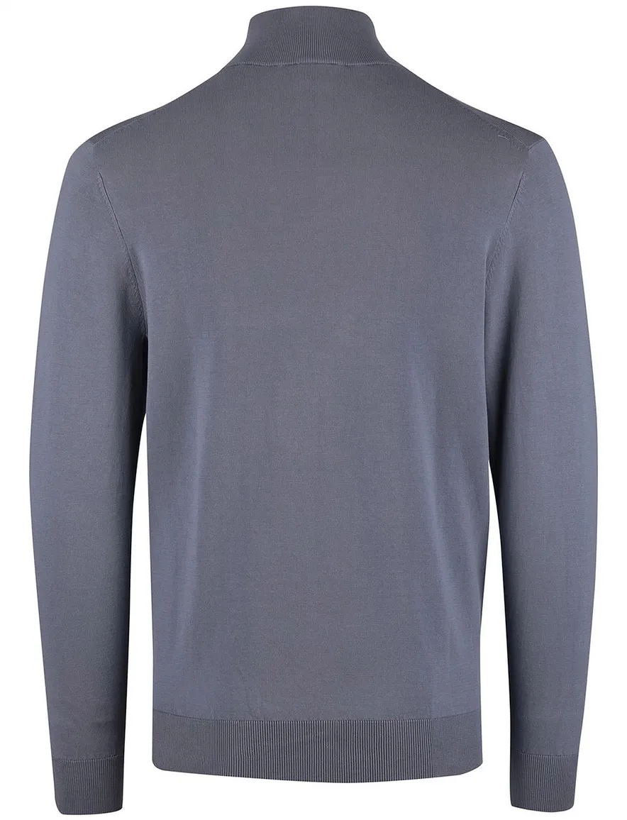 Profuomo half zip trui blauw