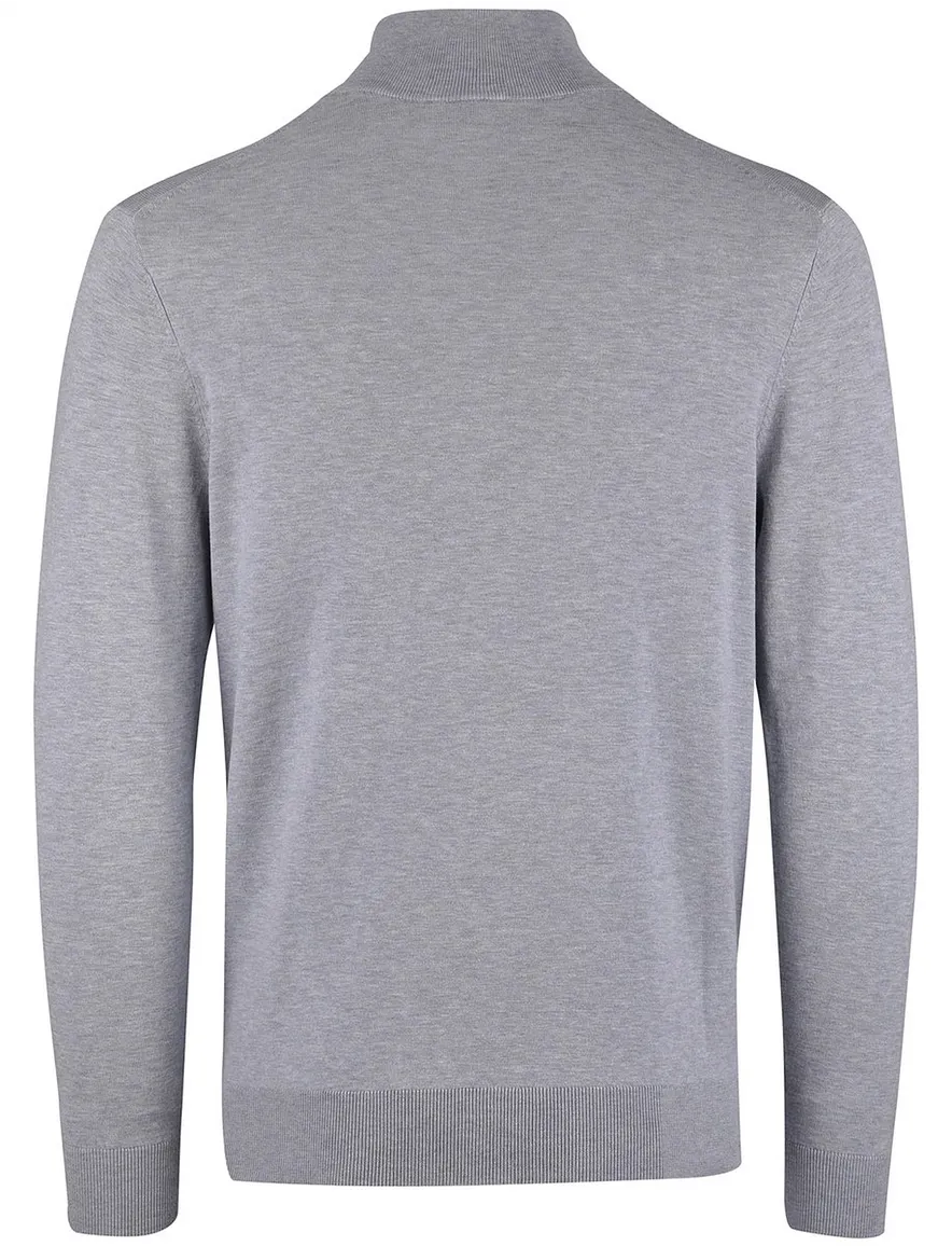 Profuomo half zip trui grijs gemeleerd