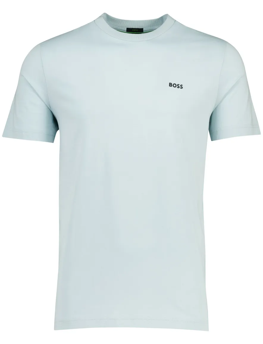 Boss Green tee t-shirt lichtblauw logo katoen