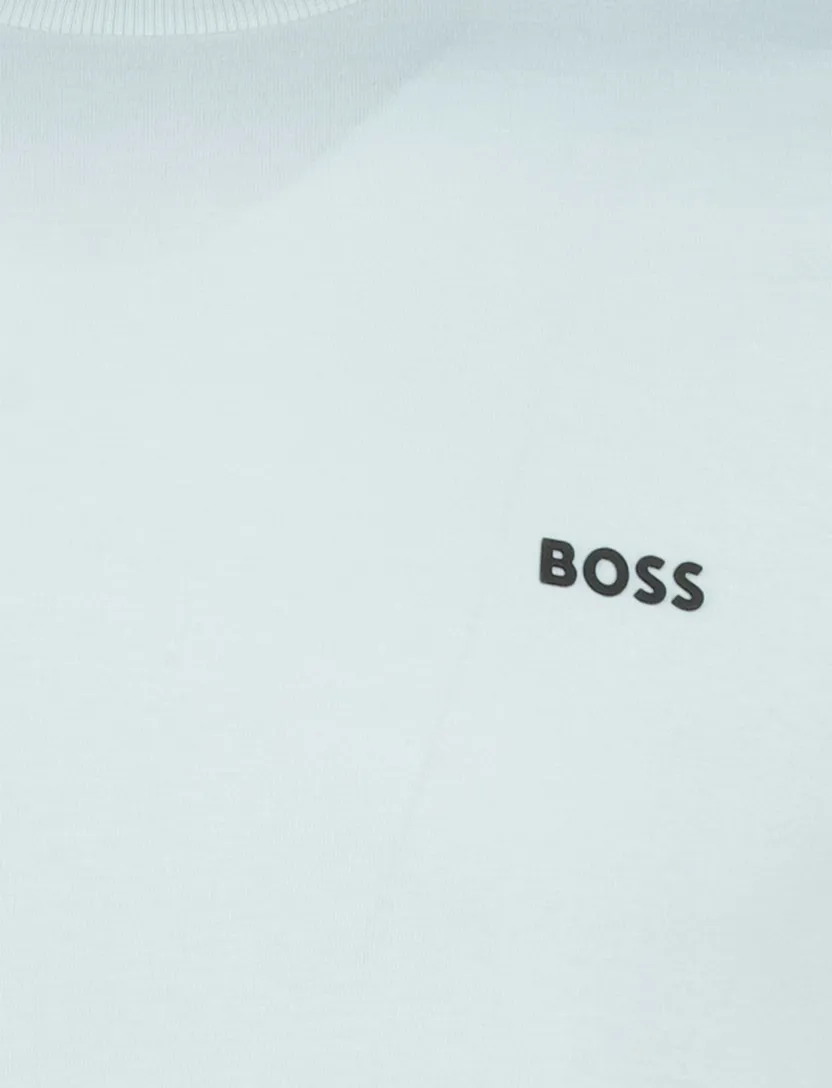 t-shirt Boss Green tee stretch lichtblauw logo