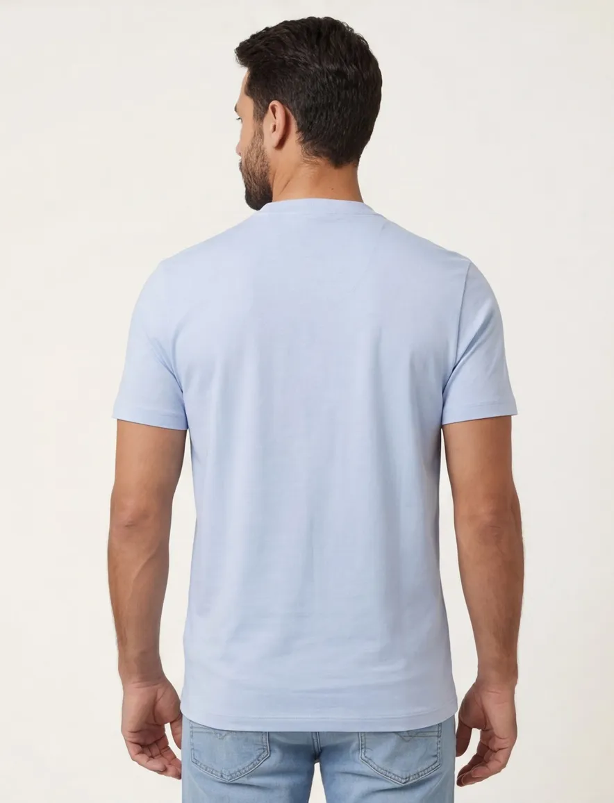 Boss Green lichtblauw t-shirt katoen