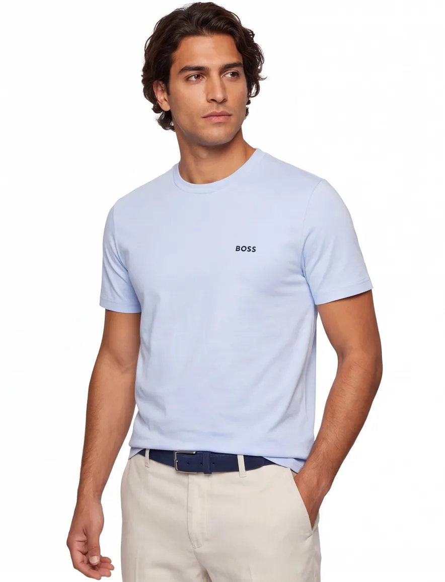 Boss Green blauw t-shirt katoen