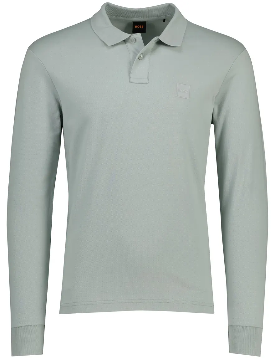 Boss Orange Passerby poloshirt lichtblauw normale fit 2 knopen