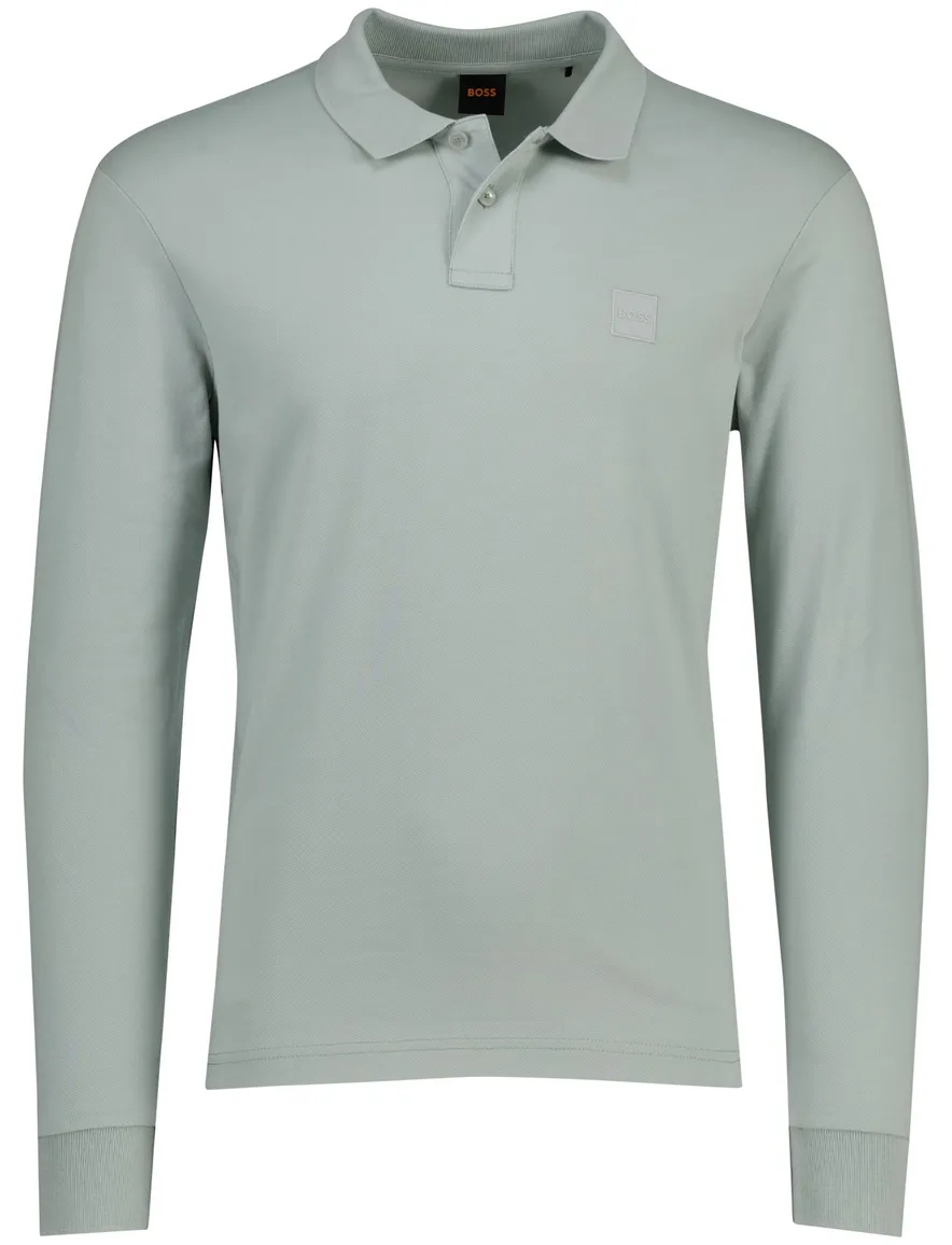 Boss Orange polo lange mouw groen