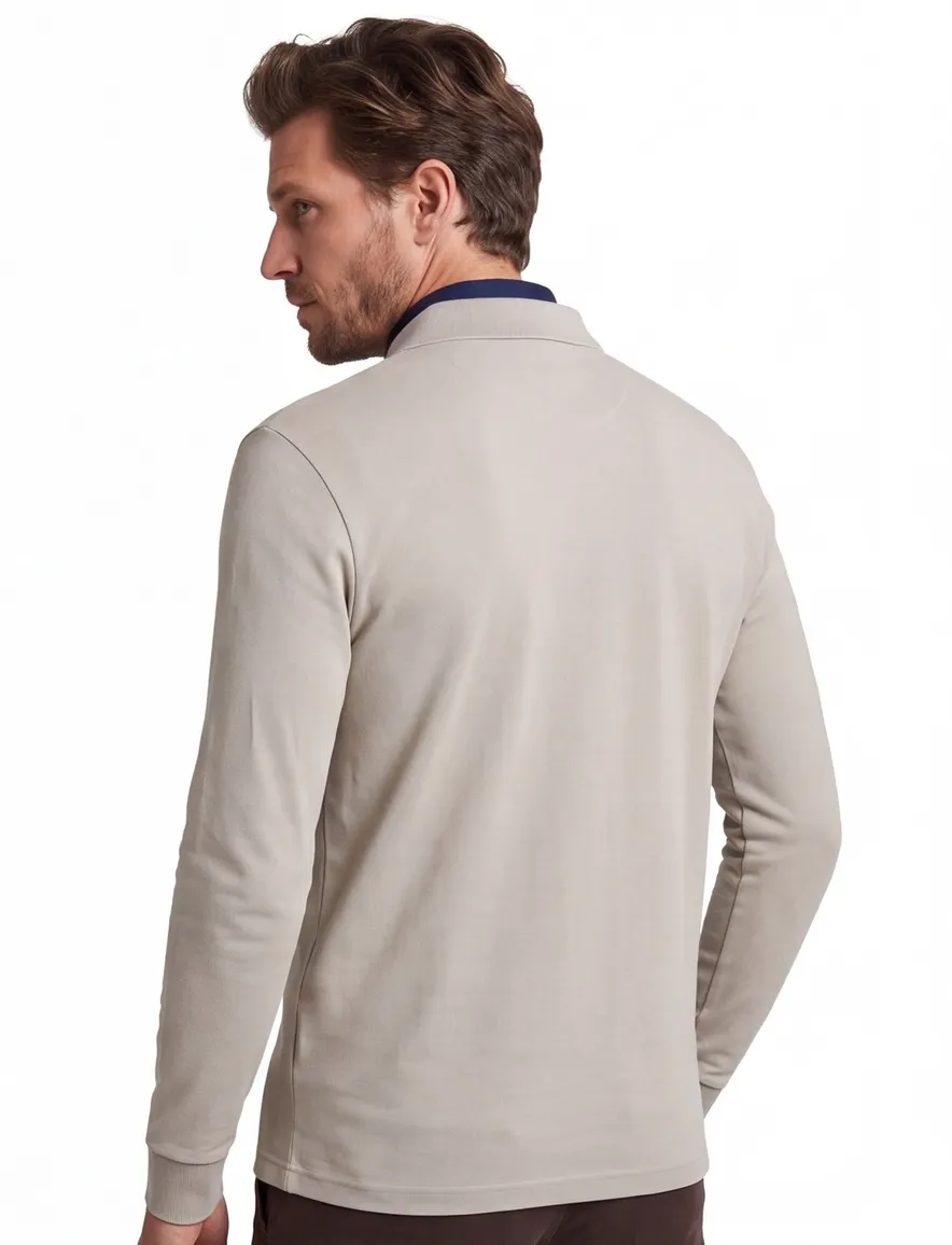 BOSS Orange Passerby polo grijs 2-knoops