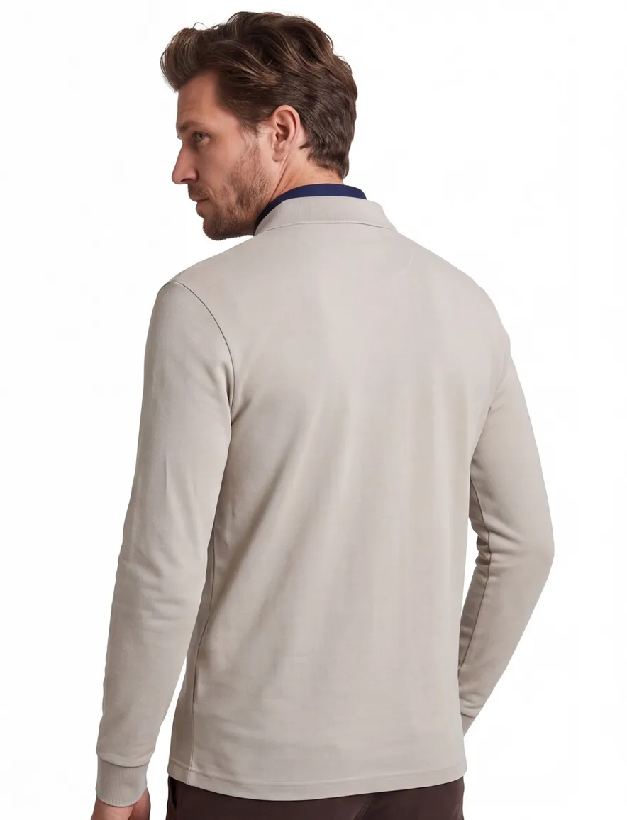 Boss Orange Passerby poloshirt kahki normale fit 2 knopen