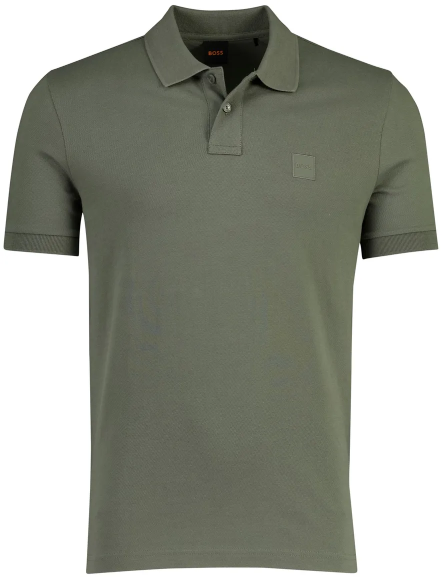 Boss Orange Passenger slim fit poloshirt pique groen