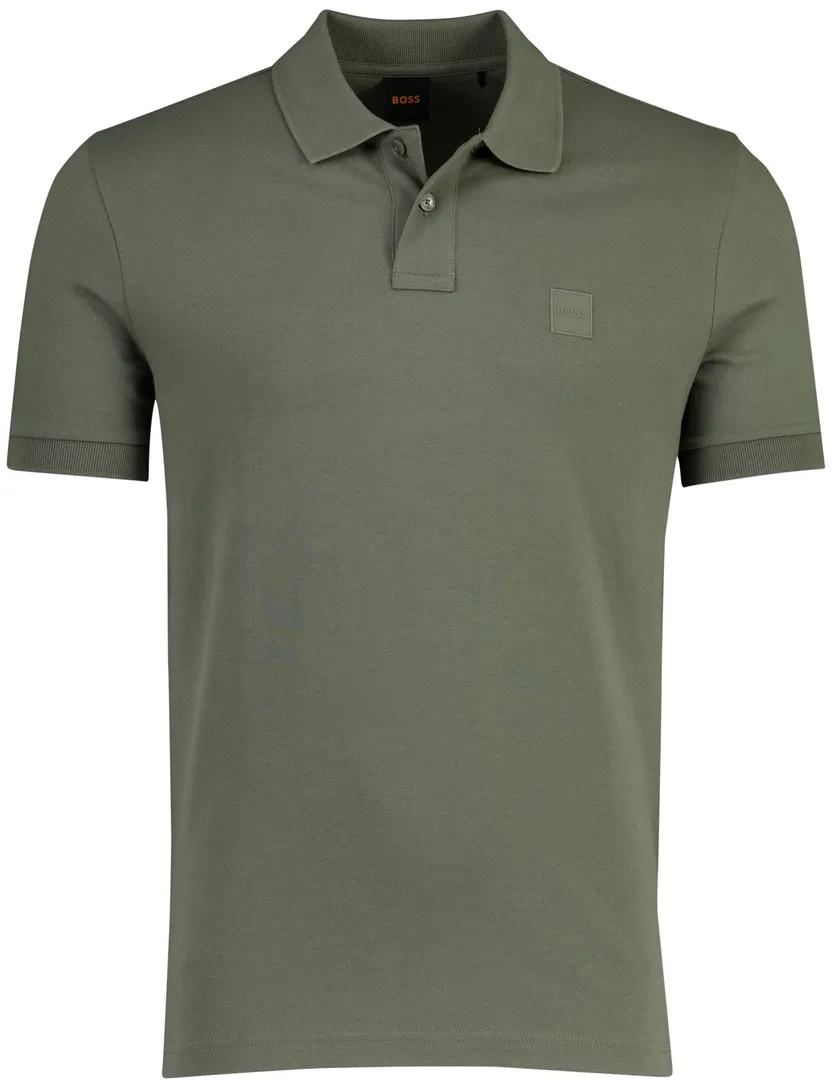 Poloshirt Boss Orange Passenger groen pique