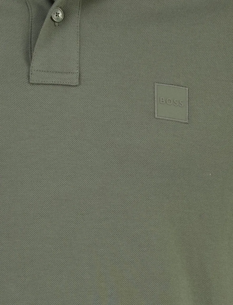 Boss Orange Passenger slim fit poloshirt pique groen