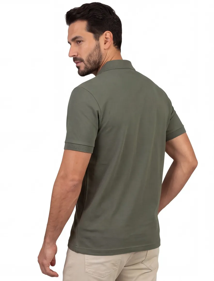 Boss Orange Passenger slim fit poloshirt pique groen