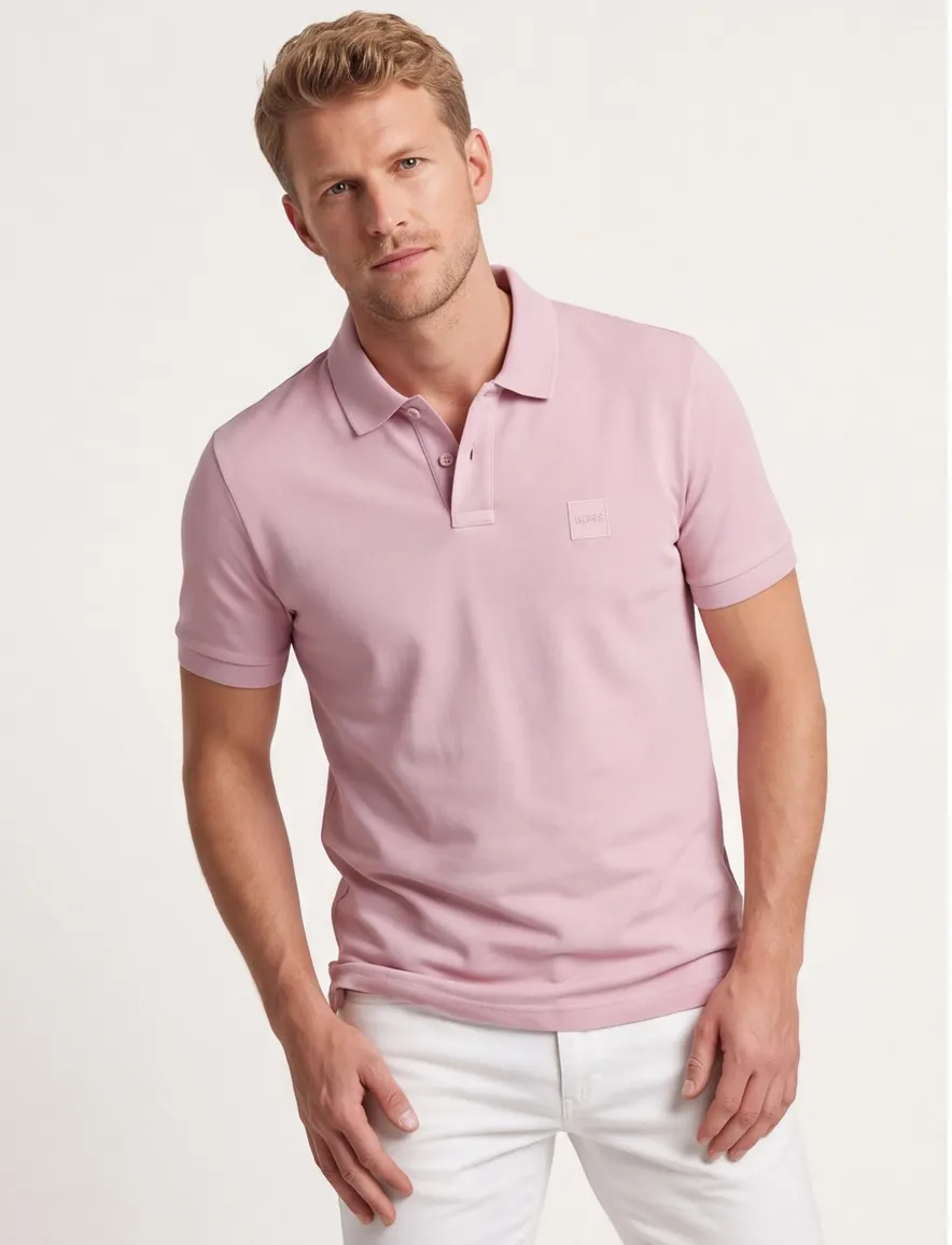 BOSS Orange Passenger poloshirt roze