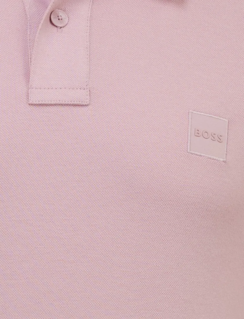 polo roze korte mouw Boss Orange Passanger slim fit