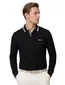 Poloshirt Boss Green Plisy zwart normale fit 3 knoopjes