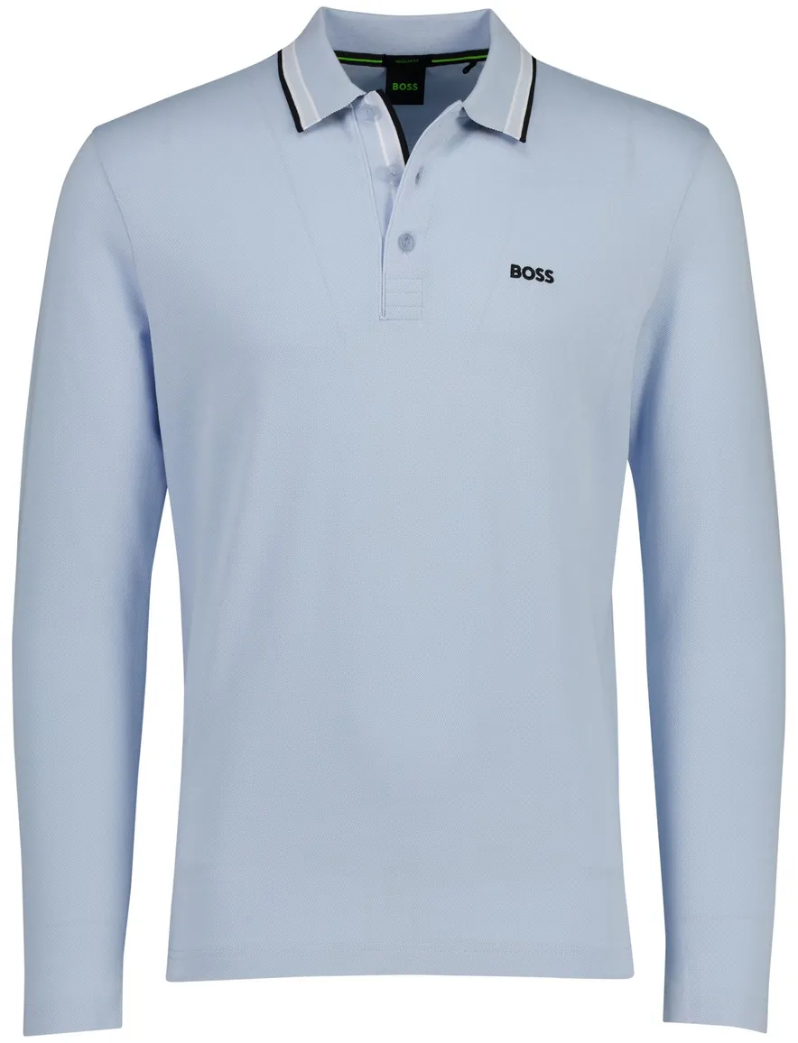 Boss Green polo lichtblauw effen