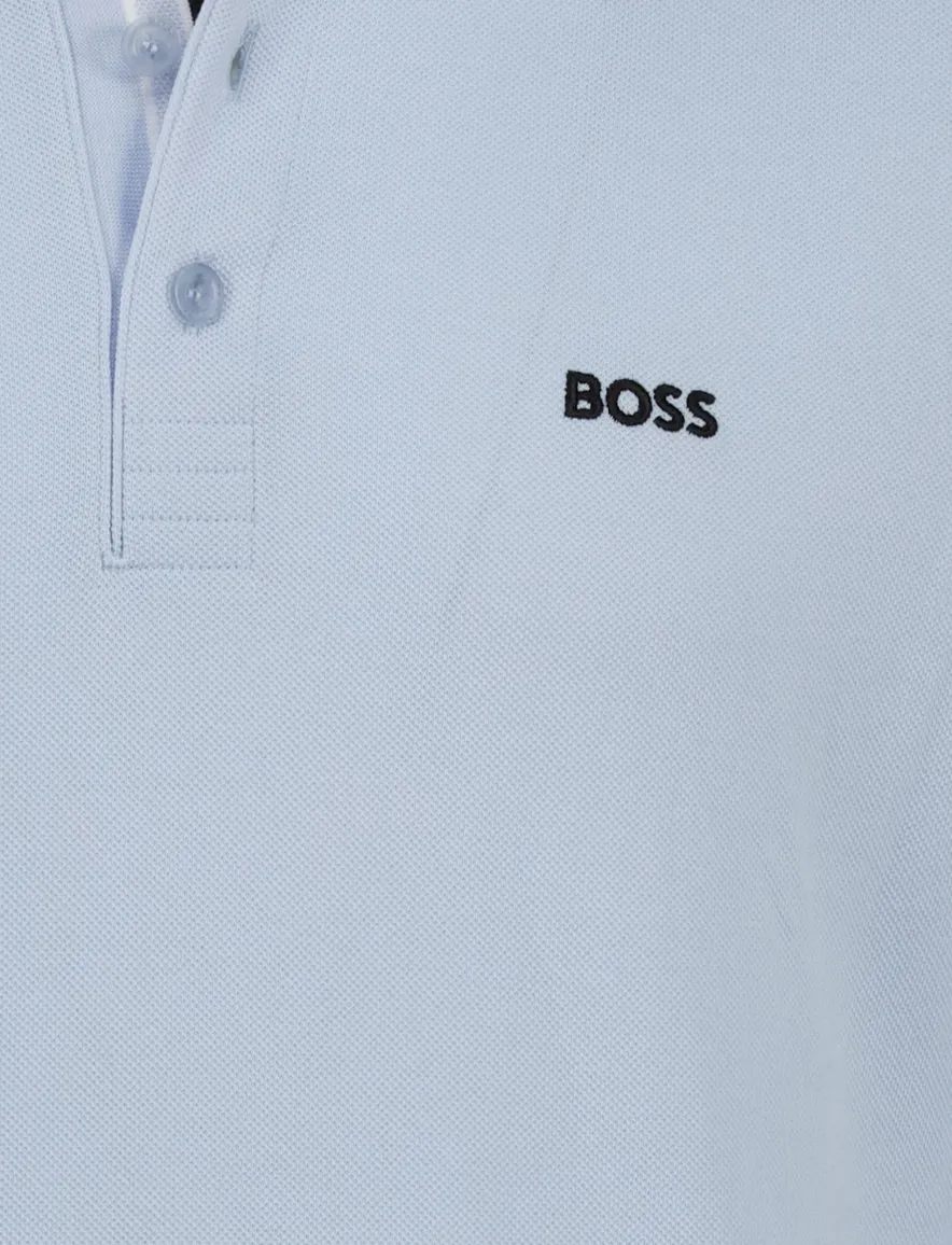 Boss Green polo lichtblauw effen