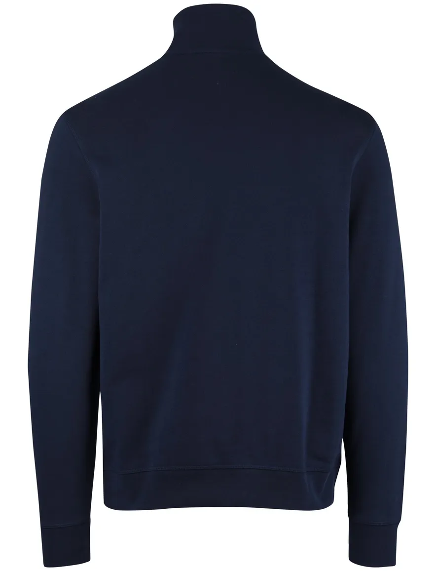 Donkerblauw Boss orange half zip trui