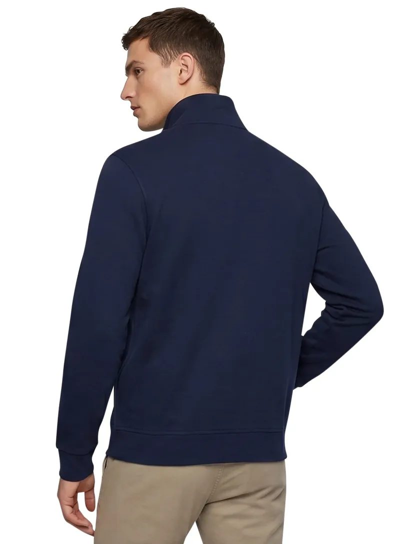 Half zip trui navy Boss orange