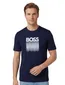 Boss Orange t-shirt donkerblauw met opdruk