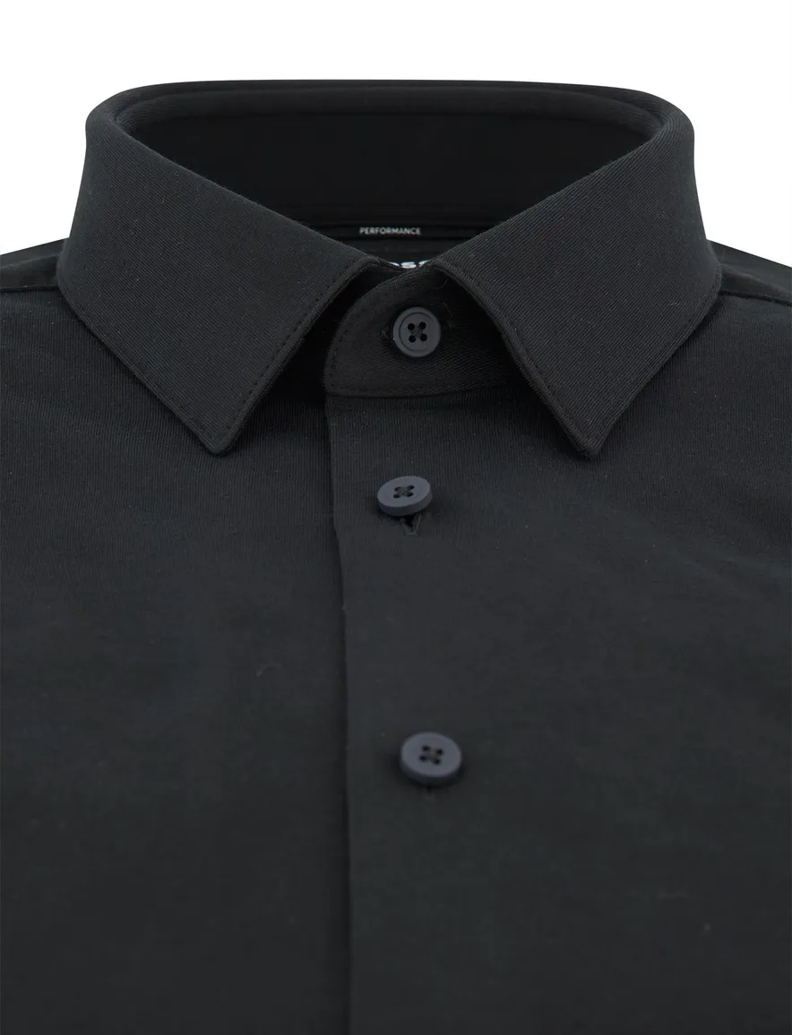 BOSS Black overhemd zwart P-Hank jersey slim fit
