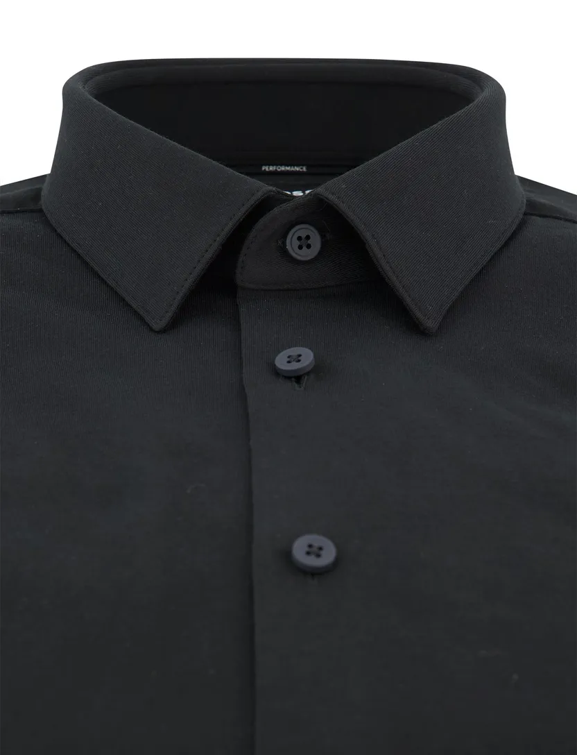 Zwart BOSS Black overhemd P-Hank jersey slim fit