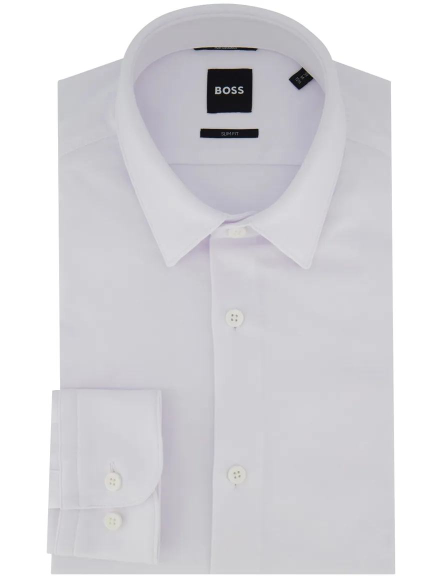 BOSS Black P-Hank Slim fit overhemd wit