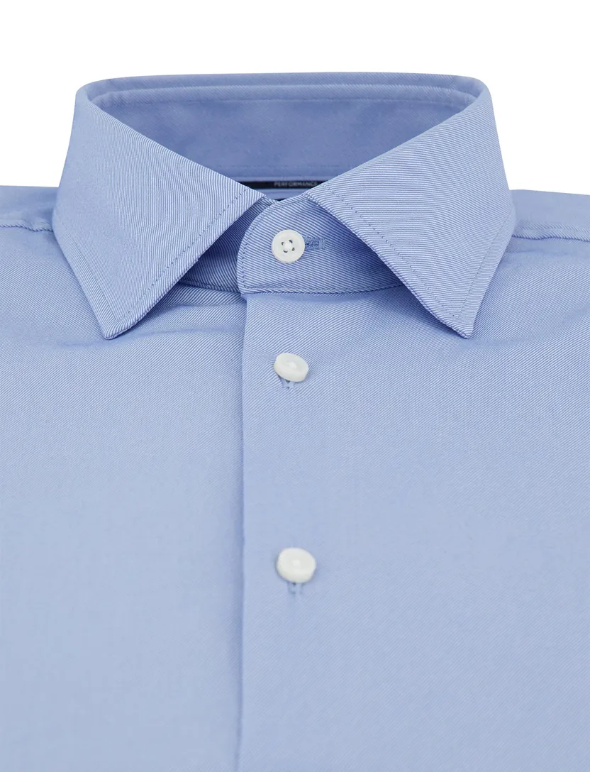 Lichtblauw BOSS Black overhemd P-Hank slim fit elegant