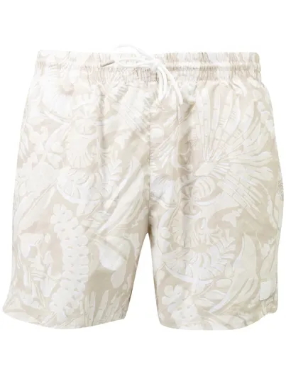 Hugo Boss BOSS Black geprinte shorts beige met elastische band