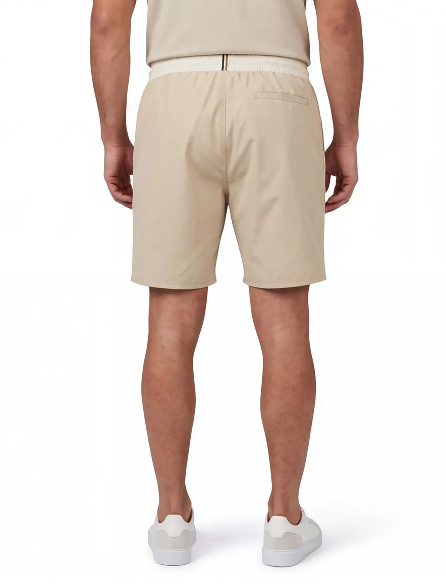 Beige zwembroek BOSS Orange touwtje