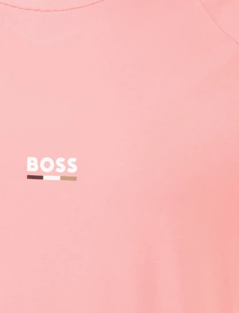 T-shirt BOSS Black roze beach katoen