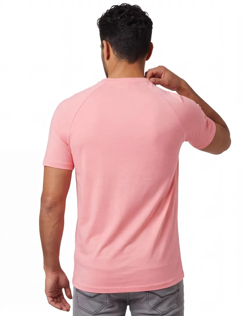 T-shirt BOSS Black roze beach katoen