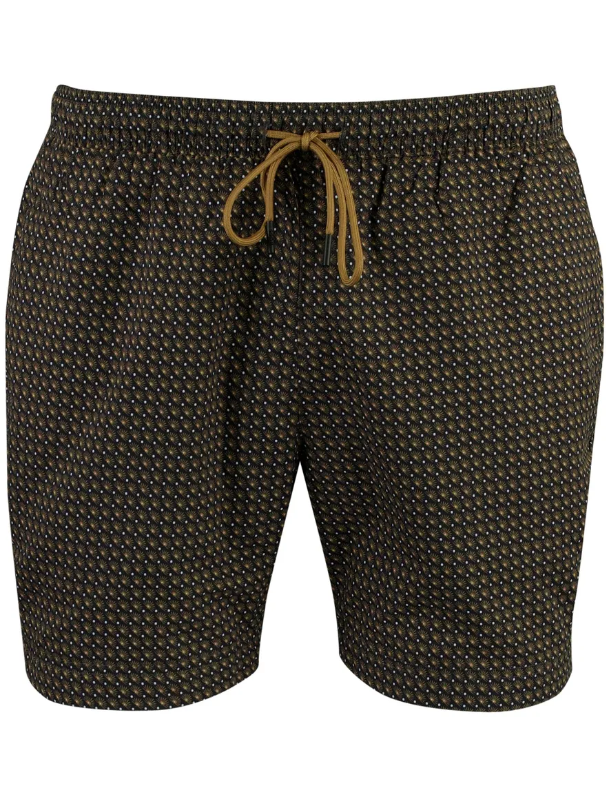 BOSS Black Beach Vibe zwart zwemshort met print