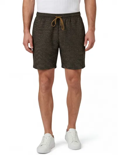 Hugo Boss Zwart zwemshort BOSS Black Beach Vibe geprint
