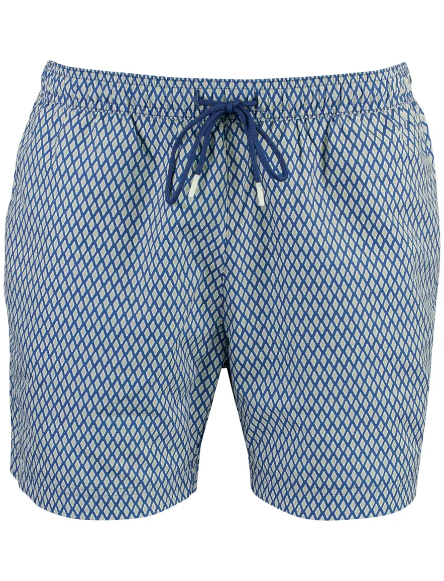 BOSS Black Beach Vibe donkerblauw zwemshort met print