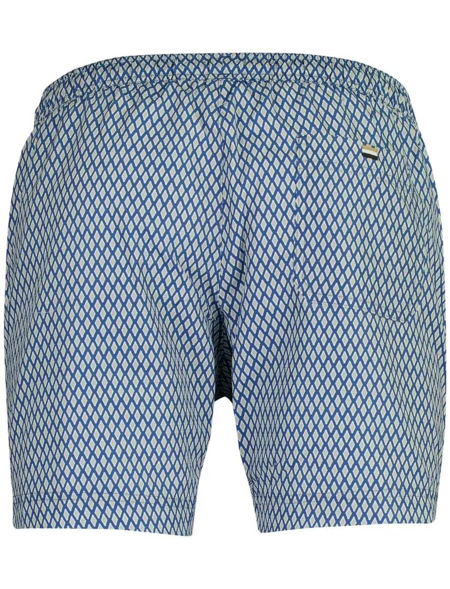 Boss Black zwembroek lichtblauw ruit print