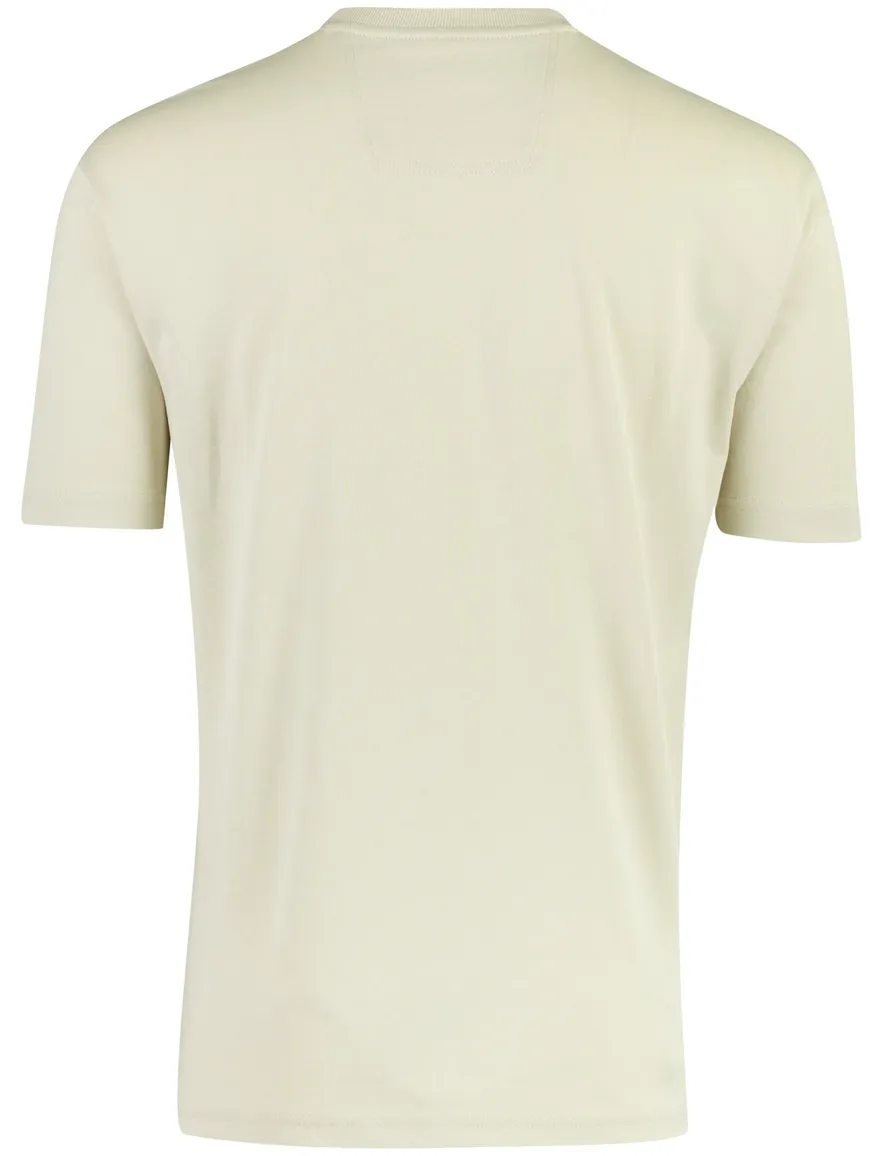 T-shirt BOSS Green beige katoen normale fit