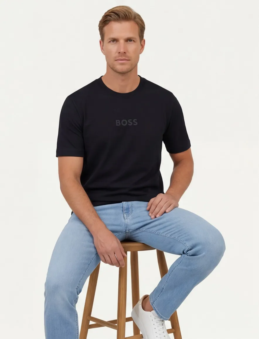 Hugo Boss Tee 10 t-shirt donkerblauw korte mouw