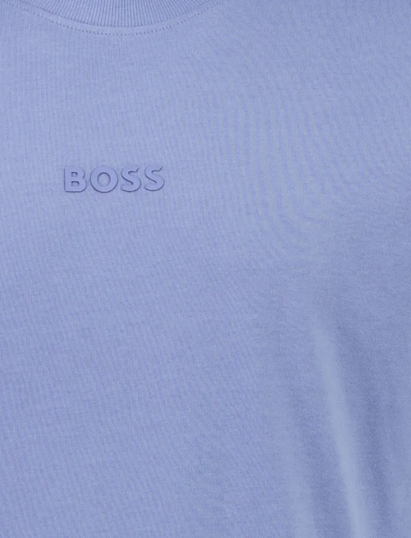 BOSS Green t-shirt blauw katoen ronde hals