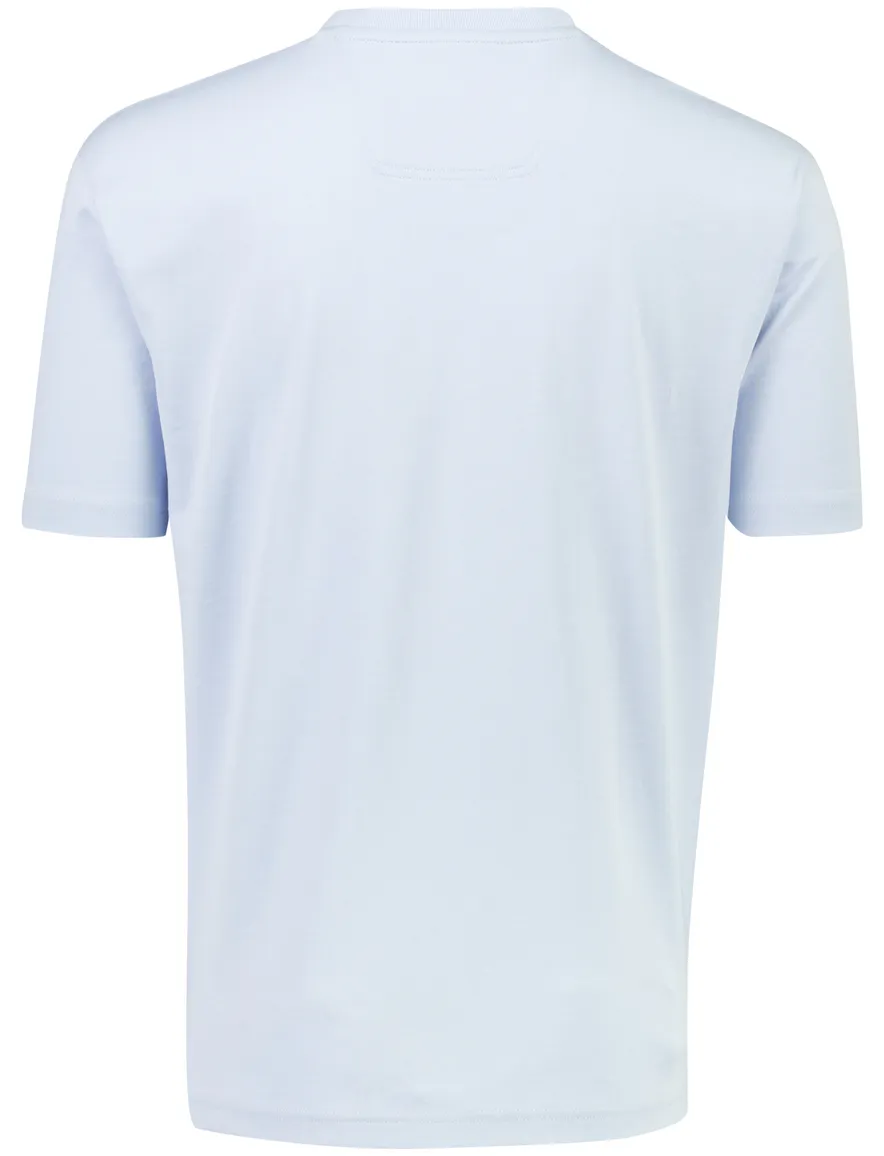 T-shirt BOSS Green lichtblauw katoen normale fit