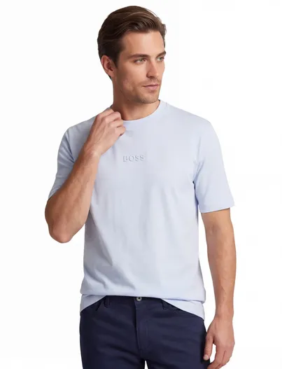 Hugo Boss BOSS Green t-shirt lichtblauw 100% katoen