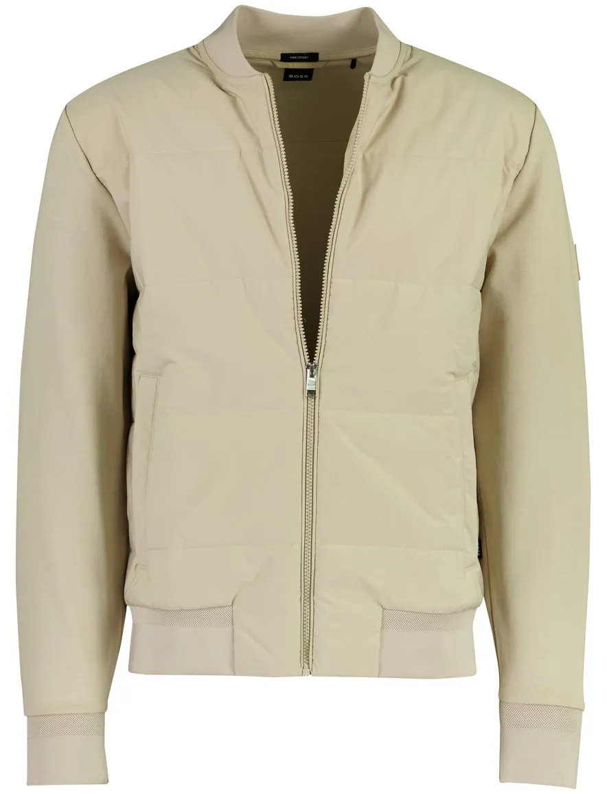 Jassen BOSS Black beige katoen normale fit