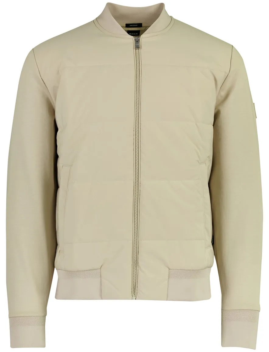 Jassen BOSS Black beige katoen normale fit