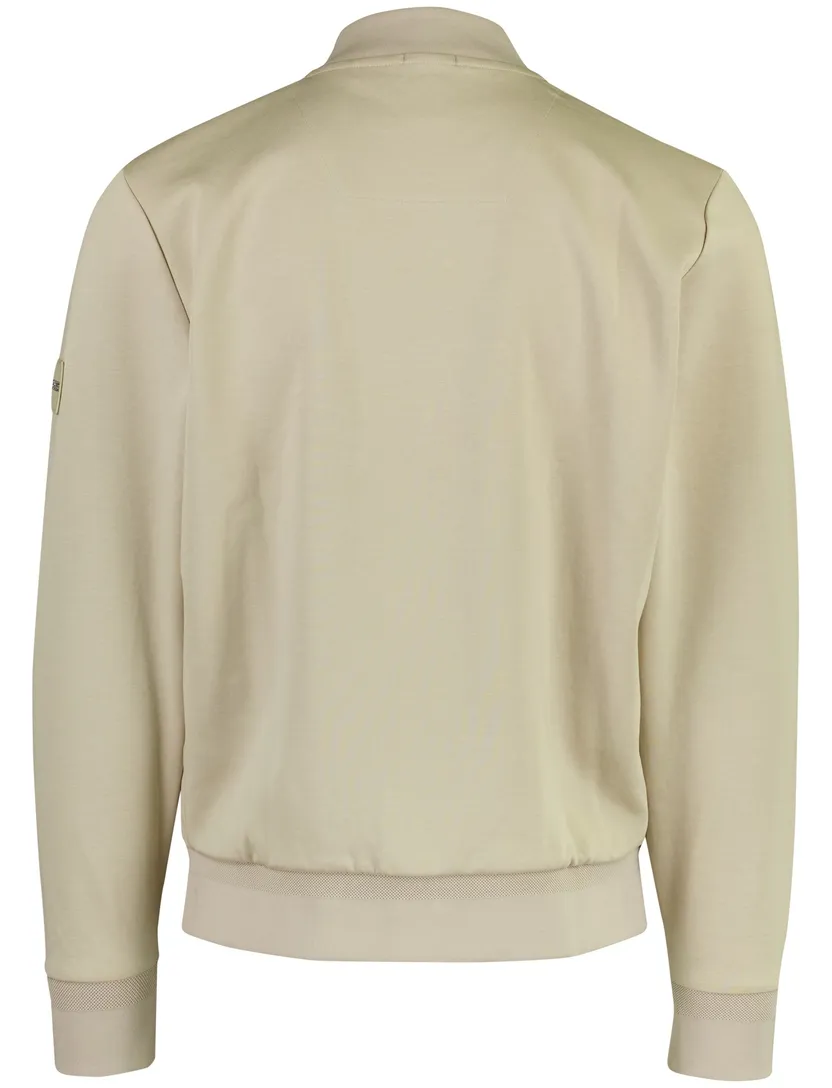 BOSS Black blazer beige katoen gevoerd