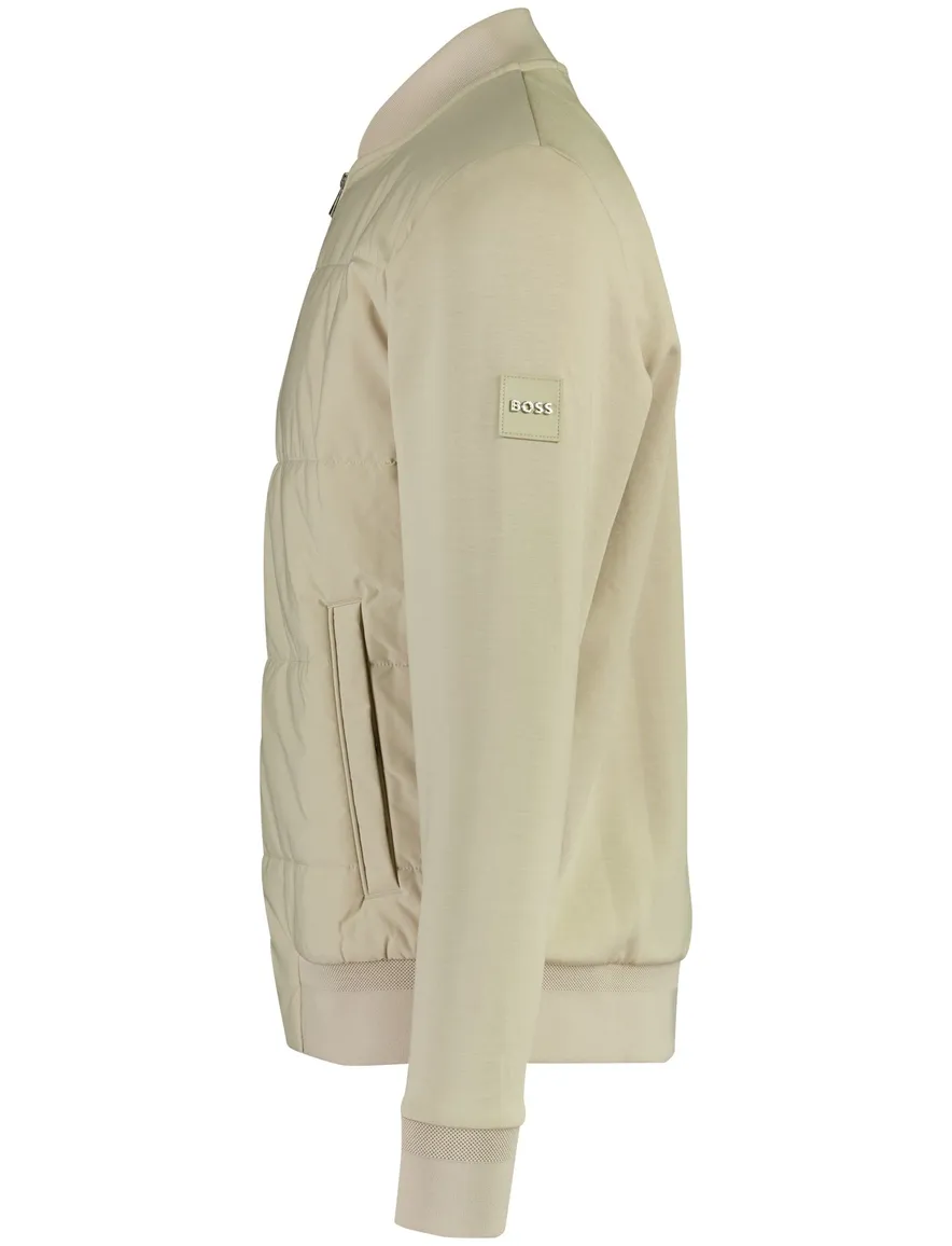 Jassen BOSS Black beige katoen normale fit